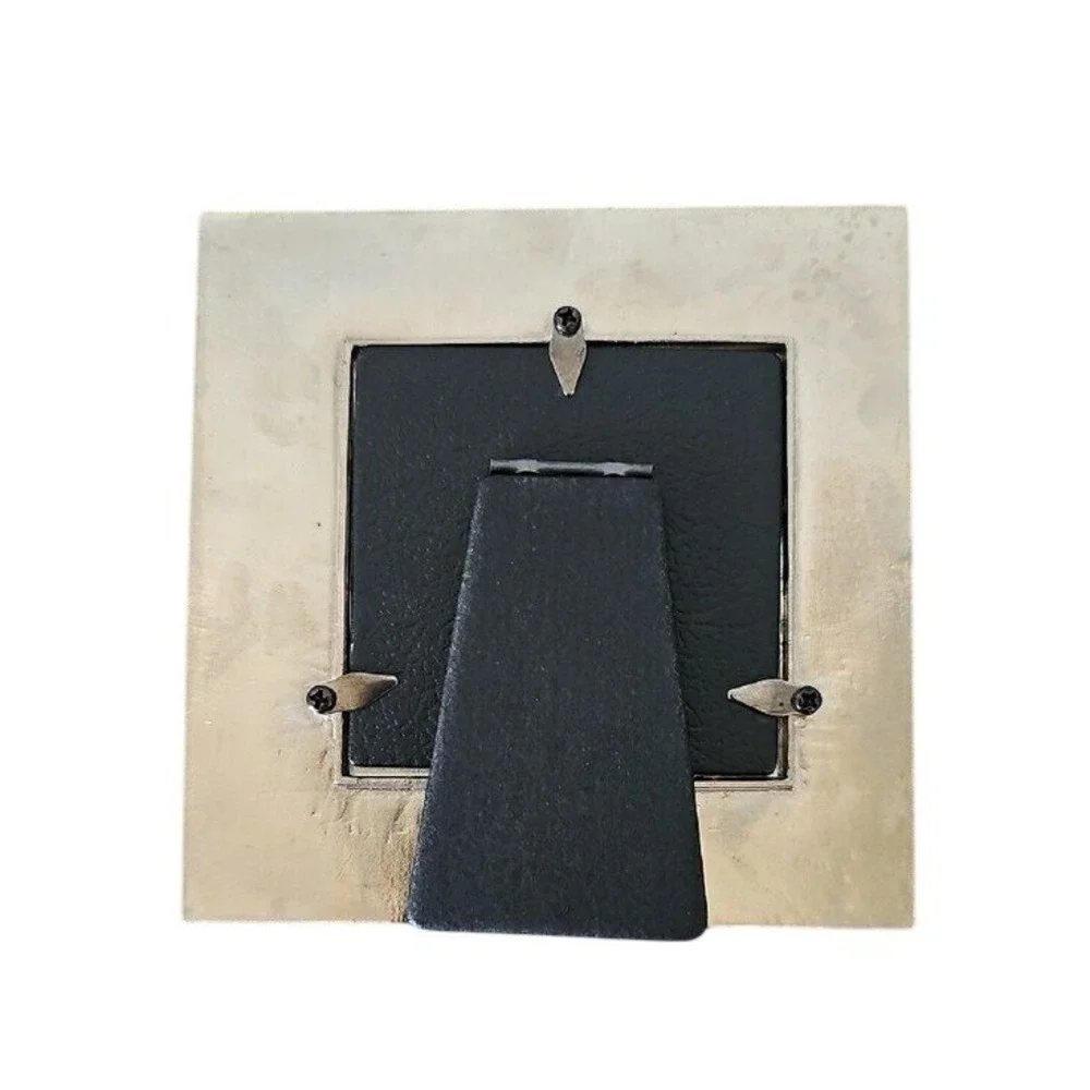 Photo Accessories Teal Blue Enamel Celestial Star Bow 5x5 Square Picture Frame